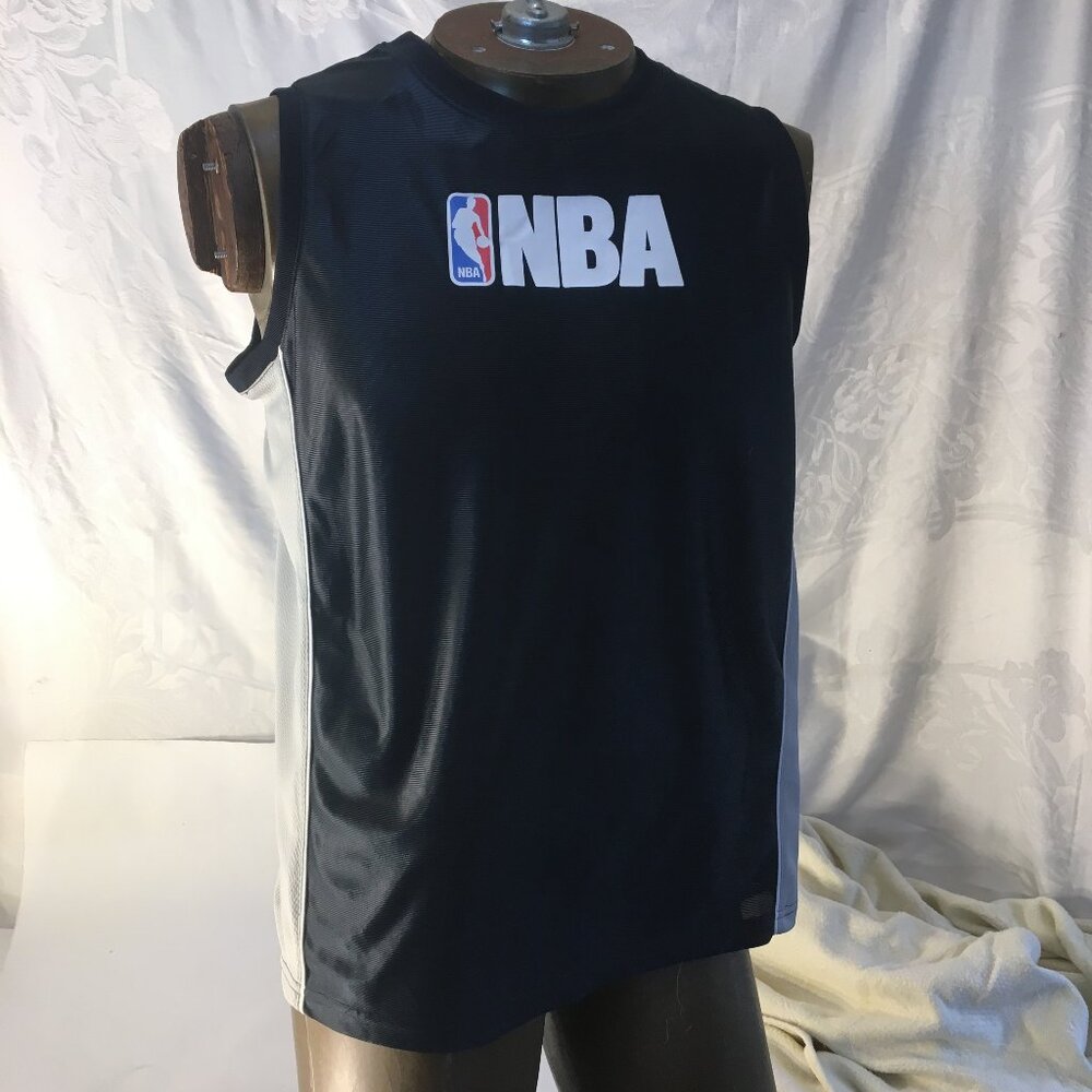 NBA Black 90s Men's Basketball Jersey Pull-On Sportswear Track Tank Sz L New
